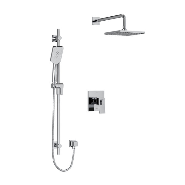DISCONTINUED-Zendo Type T/P (Thermostatic/Pressure Balance) 1/2 Inch Coaxial 2-Way System With Hand Shower And Shower Head - Chrome | Model Number: KIT323ZOTQC - Product Knockout