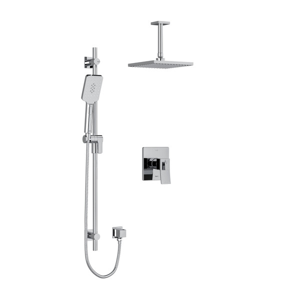 DISCONTINUED-Zendo Type T/P (Thermostatic/Pressure Balance) 1/2 Inch Coaxial 2-Way System With Hand Shower And Shower Head - Chrome | Model Number: KIT323ZOTQC-6