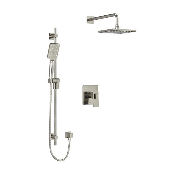 Zendo Type T/P (Thermostatic/Pressure Balance) 1/2 Inch Coaxial 2-Way System With Hand Shower And Shower Head - Brushed Nickel | Model Number: KIT323ZOTQBN-6-EX - Product Knockout