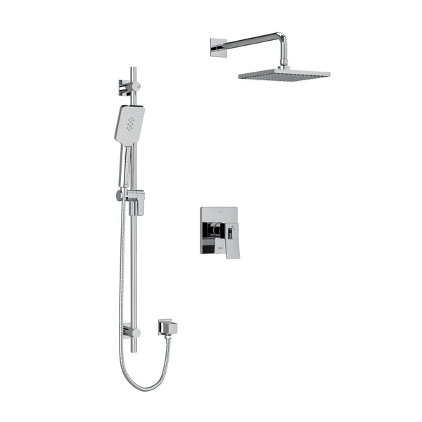 DISCONTINUED Zendo Type T/P (Thermostatic/Pressure Balance) 1/2 Inch Coaxial 2-Way System With Hand Shower And Shower Head - Chrome | Model Number: KIT323ZOTQC-EX