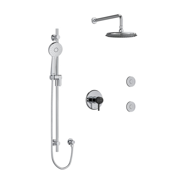 DISCONTINUED Shower Kit 3545 - Chrome/Black | Model Number: KIT3545MMRDLCBK