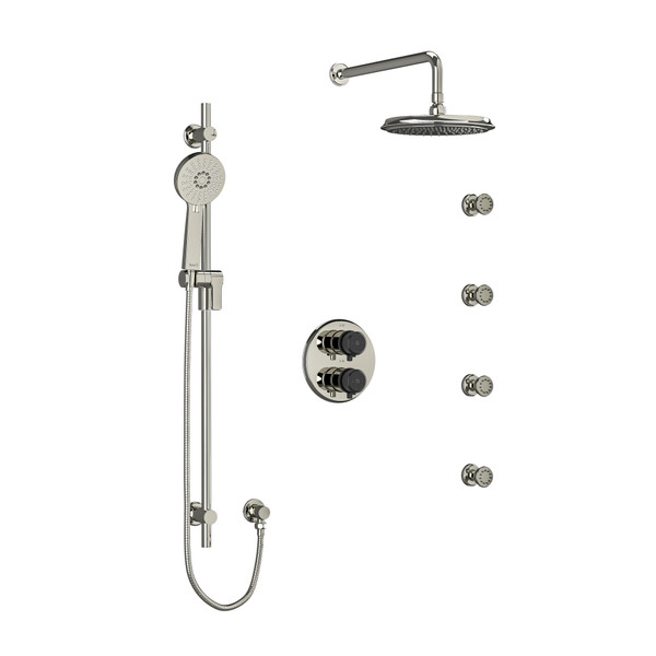 DISCONTINUÉ Ensemble de douche 446 - Nickel poli/noir | Numéro de modèle: KIT446MMRDLPNBK-6