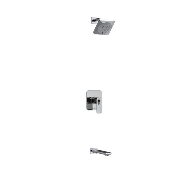 Equinox Type T/P (Thermostatic/Pressure Balance) 1/2 Inch Coaxial 2-Way No Share With Shower Head And Tub Spout - Chrome | Model Number: KIT4744EQC-SPEX - Product Knockout