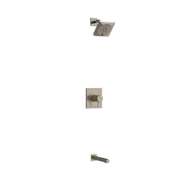 DISCONTINUED Pallace Type T/P (Thermostatic/Pressure Balance) 1/2 Inch Coaxial 2-Way No Share With Shower Head And Tub Spout - Brushed Nickel | Model Number: KIT4744PATQBN-SPEX