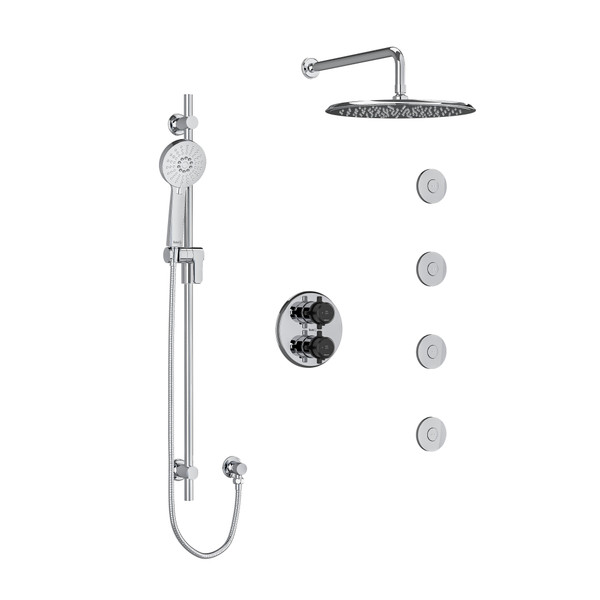 DISCONTINUED Momenti Shower Kit 483 - Chrome/Black | Model Number: KIT483MMRD+CBK