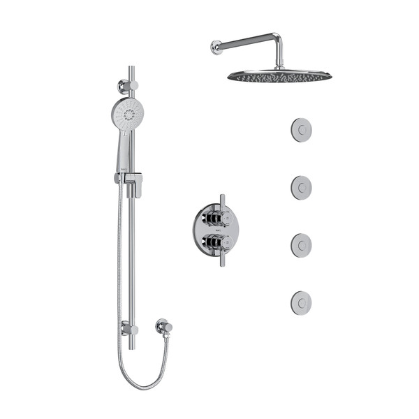 Ensemble de douche 483 Momenti - Chrome avec poignées en J  | Numéro de modèle: KIT483MMRDJC - Produit épuisé