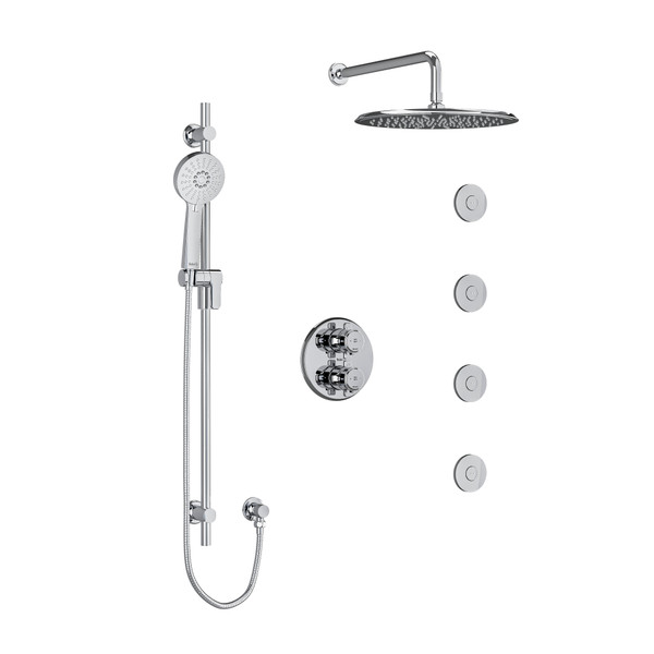 Momenti Shower Kit 483 - Chrome with X-Shaped Handles | Model Number: KIT483MMRDXC-6 - Product Knockout
