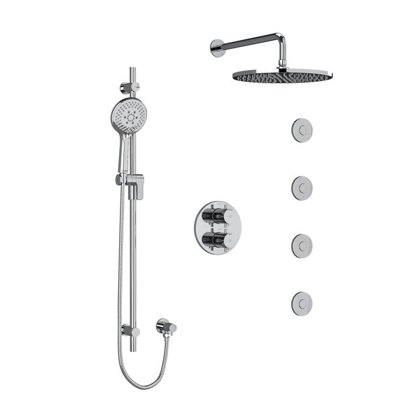 Ensemble de douche 483 Pallace - Chrome avec poignées en croix  | Numéro de modèle: KIT483PATM+C - Produit épuisé