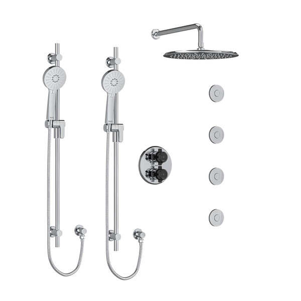 DISCONTINUED Momenti Shower Kit 783 - Chrome/Black | Model Number: KIT783MMRDXCBK-6