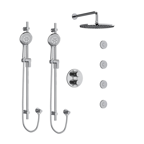 DISCONTINUED-Pallace Shower Kit 783 - Chrome with Cross Handles | Model Number: KIT783PATM+C - Product Knockout
