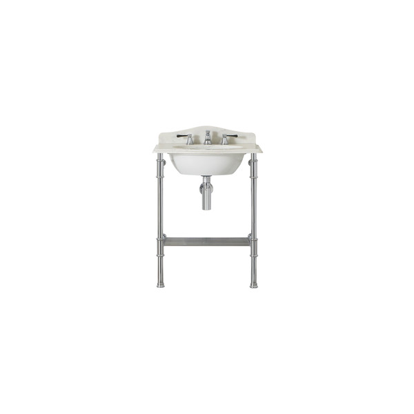DISCONTINUÉ -Lavabo 61 Metallo - Chrome poli | Numéro de modèle: MET-61-QWH-3TH-PC - Produit épuisé