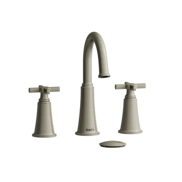 DISCONTINUED Momenti™ Widespread Lavatory Faucet With C-Spout - Brushed Nickel | Model Number: MMRD08+BN-05
