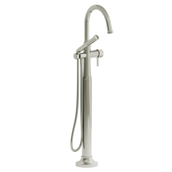 DISCONTINUED 2-way Type T (thermostatic) coaxial floor-mount tub filler With Handshower - Polished Nickel | Model Number: MMRD39JPN