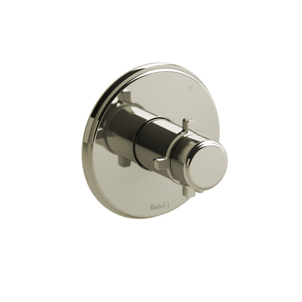 Momenti 3-Way Type T/P (Thermostatic/Pressure Balance) Coaxial Complete Valve - Polished Nickel with Cross Handles | Model Number: MMRD45+PN-EX - Product Knockout