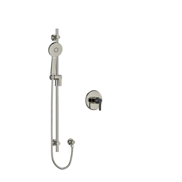 DISCONTINUED Type P (pressure balance) shower - Polished Nickel/Black | Model Number: MMRD54JPNBK-EX