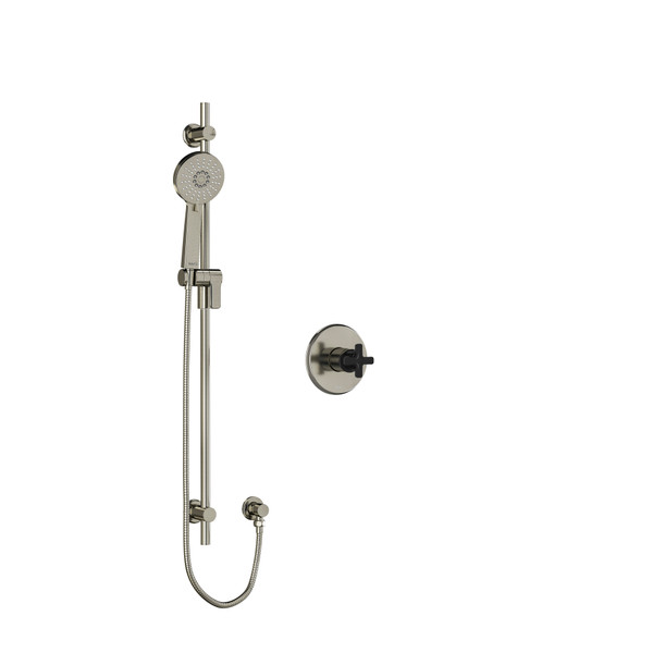DISCONTINUED Type P (pressure balance) shower - Brushed Nickel/Black | Model Number: MMRD54XBNBK-SPEX