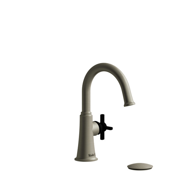 DISCONTINUED Momenti™ Single Handle Lavatory Faucet With C-Spout - Brushed Nickel/Black | Model Number: MMRDS01+BNBK-05