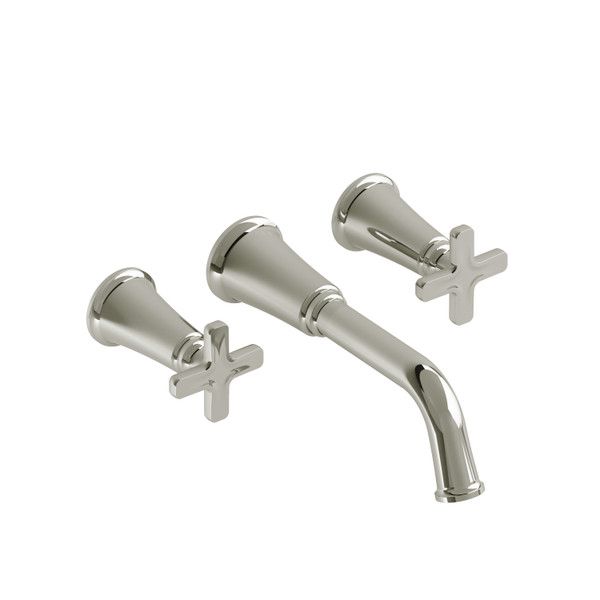 DISCONTINUED Momenti™ Wall Mount Lavatory Faucet - Polished Nickel | Model Number: MMSQ03XPN-05