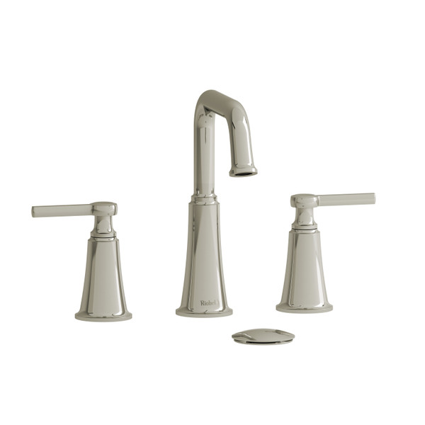 Momenti 8 Inch Bathroom Faucet - Polished Nickel with Lever Handles | Model Number: MMSQ08LPN-05 - Product Knockout