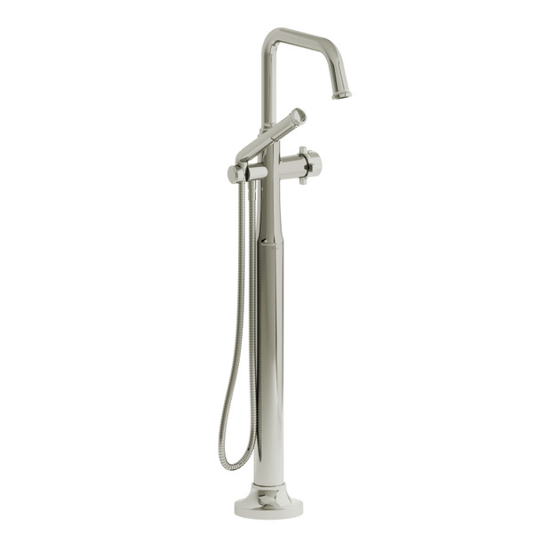 DISCONTINUED 2-way Type T (thermostatic) coaxial floor-mount tub filler With Handshower - Polished Nickel | Model Number: MMSQ39XPN