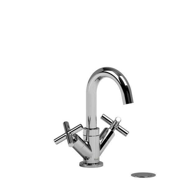 Robinet de salle de bain à deux poignées Pallace - Chrome avec poignées en croix  | Numéro de modèle: PA01+C-10 - Produit épuisé
