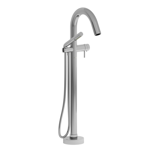 Pallace 2-Way Type T (Thermostatic) Coaxial Floor-Mount Tub Filler With Hand Shower - Chrome | Model Number: PA39C-SPEX - Product Knockout