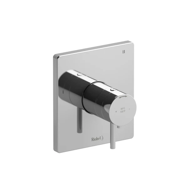 valve complète coaxiale en pex (thermostatique/pression équilibrée) à 3 voies type T/P - Chrome | Numéro de modèle: PATQ45C
