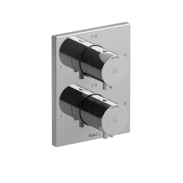 4-way Type T/P (thermostatic/pressure balance) 3/4"coaxial complete valve - Chrome | Model Number: PATQ46C