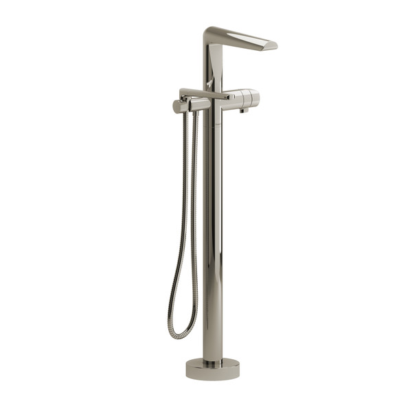 DISCONTINUED 2-way Type T (thermostatic) coaxial floor-mount tub filler with Handshower - Polished Nickel | Model Number: PB39PN-EX