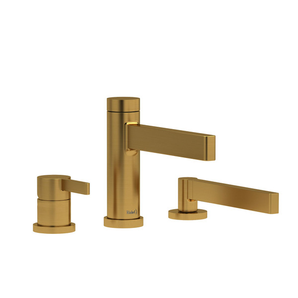 Paradox 3-Piece Deck-Mount Tub Filler With Hand Shower - Brushed Gold | Model Number: PX10BG-SPEX - Product Knockout