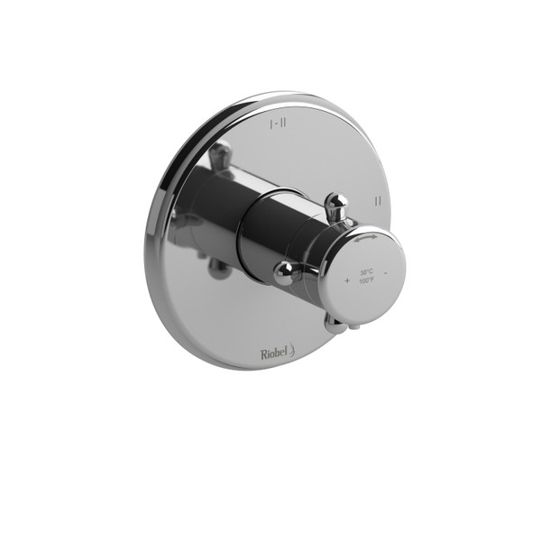 Retro 2-Way Type T/P (Thermostatic/Pressure Balance) Coaxial Complete Valve - Chrome with Cross Handles | Model Number: RT23+C - Product Knockout