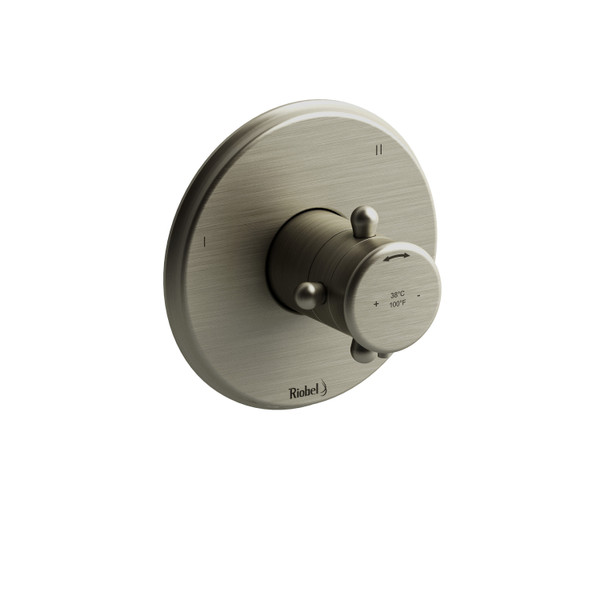 DISCONTINUED 3-way no share Type T/P (thermostatic/pressure balance) coaxial complete valve - Brushed Nickel | Model Number: RT47+BN