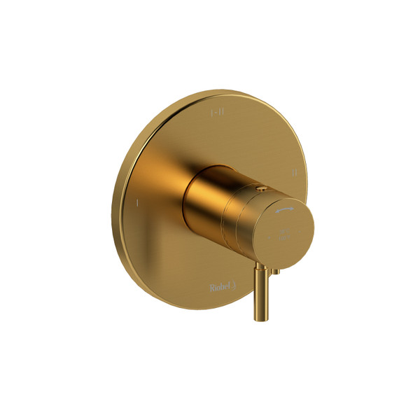 Extension de valve complète coaxiale en PEX (thermostatique/pression équilibrée) à 2 voies type T/P Riu - Or brossé  | Numéro de modèle: RUTM23BG-SPEX - Produit épuisé