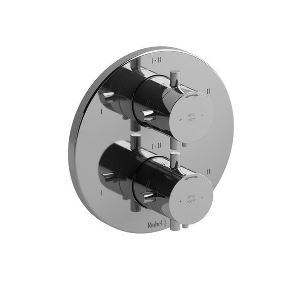 DISCONTINUED 4-way Type T/P (thermostatic/pressure balance) 3/4"coaxial complete valve - Chrome | Model Number: RUTM46+C