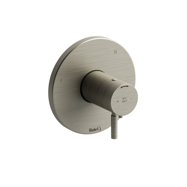 DISCONTINUÉ Valve complète coaxiale en PEX à 3 voies non partagées Type T/P (thermostatique/pression équilibrée) - Nickel brossé | Numéro de modèle: SYTM47BN-SPEX