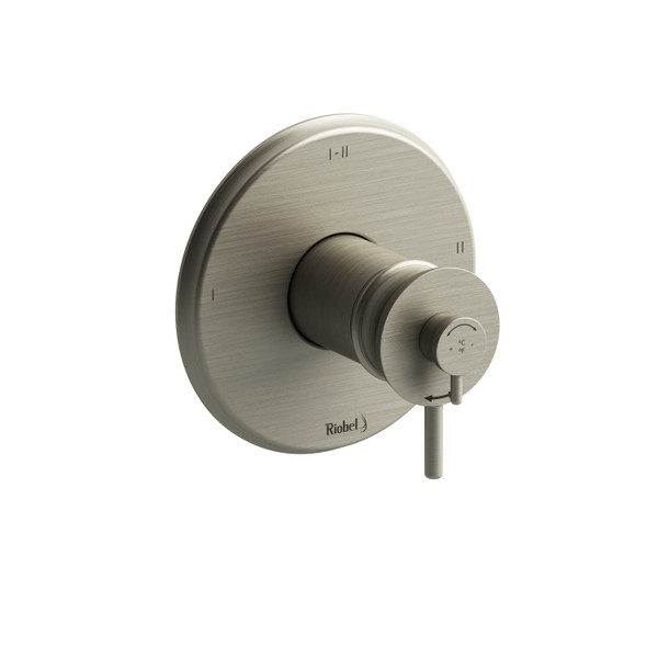 DISCONTINUÉ -Garniture de valve coaxiale type T/P (thermostatique/pression équilibrée) à 2 voies Antico - Nickel brossé | Numéro de modèle: TAT23BN - Produit épuisé