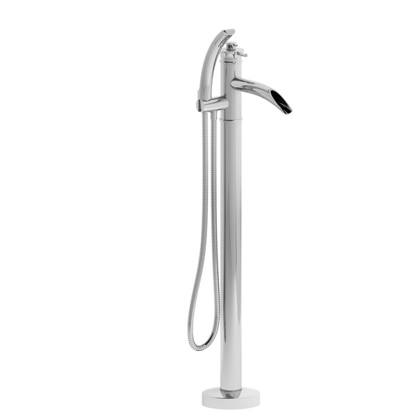 DISCONTINUED-Altitude 2-Way Type T (Thermostatic) Coaxial Floor-Mount Tub Filler With Handshower Trim - Chrome | Model Number: TATOP39C - Product Knockout