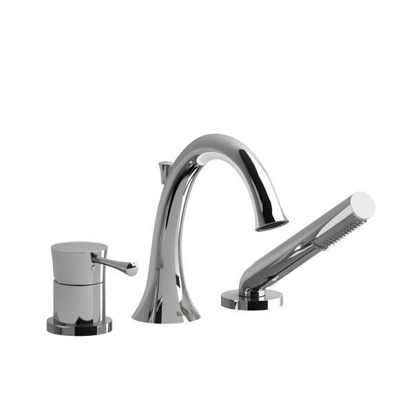 Edge 3-Piece Deck-Mount Tub Filler With Hand Shower Trim - Chrome | Model Number: TED10C - Product Knockout