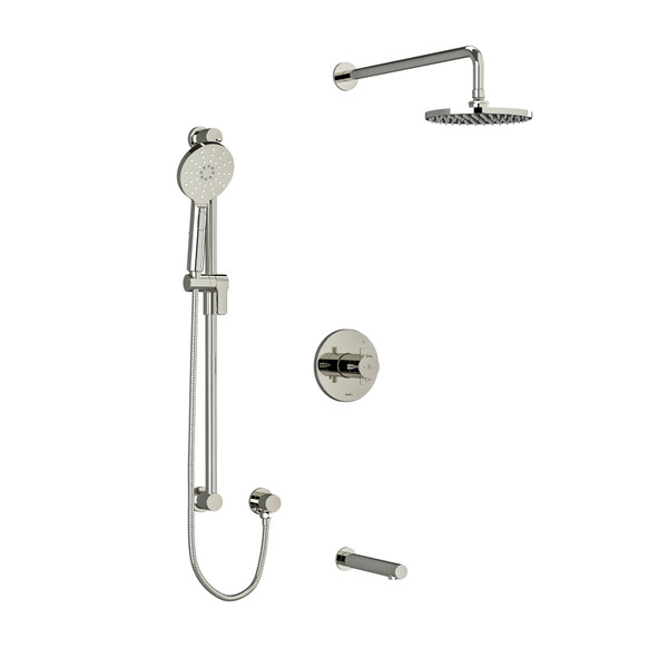 Riu Kit 1345 Trim  - Polished Nickel with Cross Handles | Model Number: TKIT1345RUTM+KNPN - Product Knockout