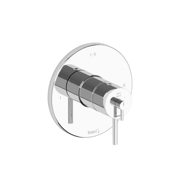 DISCONTINUÉ valve complète coaxiale en pex (thermostatique/pression équilibrée) à 2 voies type T/P - Chrome | Numéro de modèle: TM23C