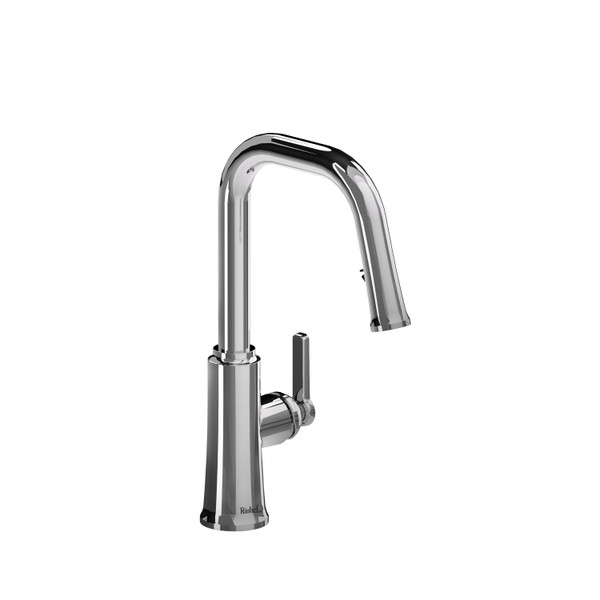 DISCONTINUED Trattoria™ Pull-Down Kitchen Faucet With U-Spout - Chrome | Model Number: TTSQ101C-10