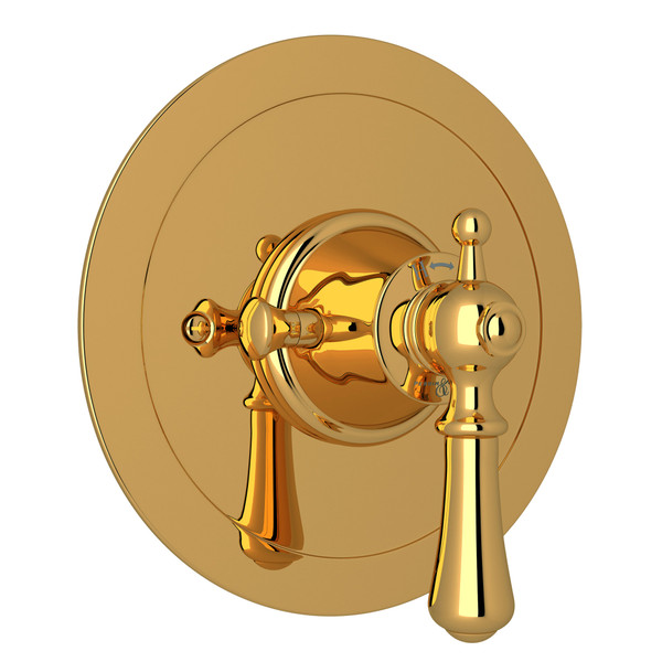 Edwardian™ 3/4" Round Thermostatic Trim Without Volume Control - Unlacquered Brass | Model Number: U.5785LS-ULB/TO
