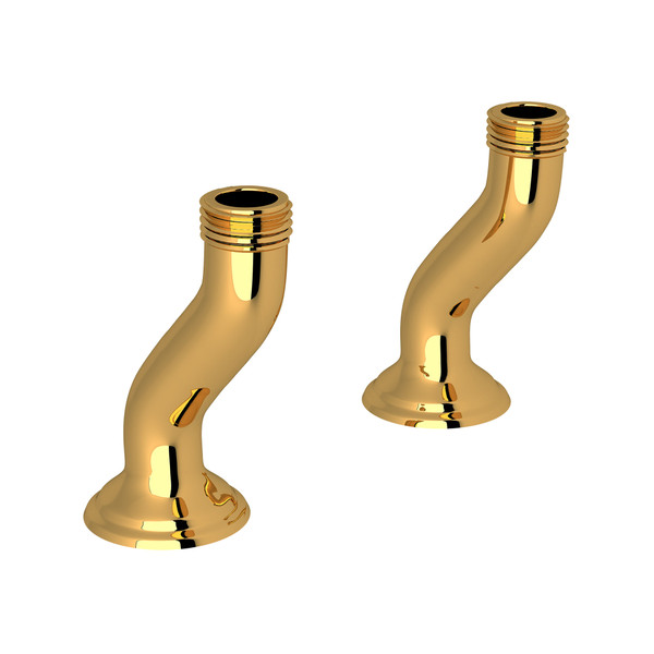 Pair of Deck Pillar Unions - Unlacquered Brass | Model Number: U.6387ULB - Product Knockout