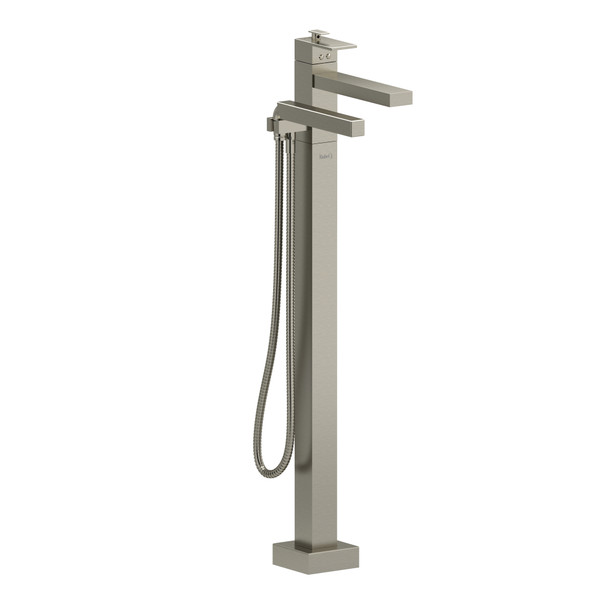 DISCONTINUED 2-way Type T (thermostatic) coaxial floor-mount tub filler With Handshower - Brushed Nickel | Model Number: US39BN-EX