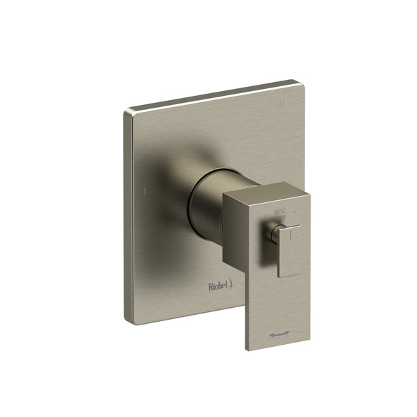 Valve complète coaxiale à 3 voies type T/P (thermostatique/pression équilibrée) Kubik - Nickel brossé  | Numéro de modèle: US45BN - Produit épuisé