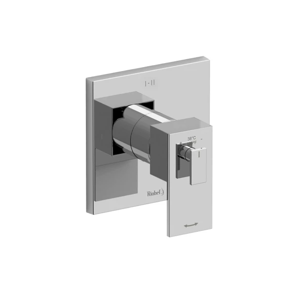 valve complète coaxiale en pex (thermostatique/pression équilibrée) à 2 voies type T/P - Chrome | Numéro de modèle: US93C