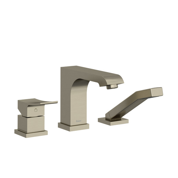 Zendo 3-Piece Deck-Mount Tub Filler With Hand Shower - Brushed Nickel | Model Number: ZO10BN - Product Knockout