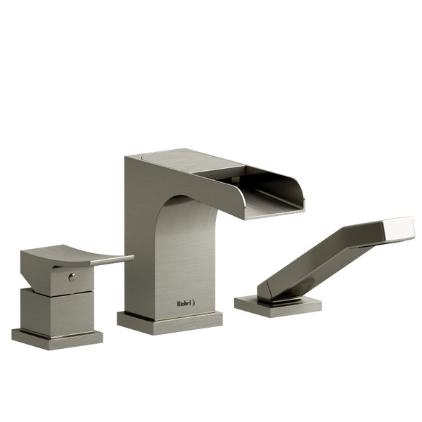 DISCONTINUED 3-piece deck-mount tub filler With Handshower EXPANSION PEX - Brushed Nickel | Model Number: ZOOP10BN-EX