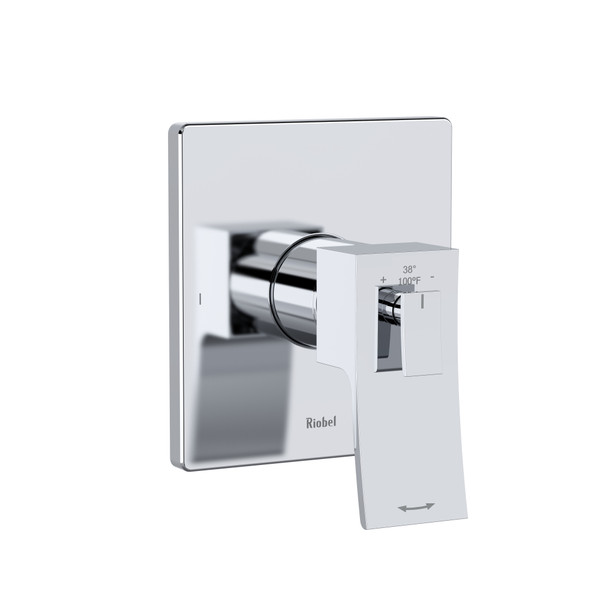 Valve complète coaxiale type T/P (thermostatique/pression équilibrée) non partagée à 2 voies Zendo - Chrome  | Numéro de modèle: ZOTQ44C-SPEX - Produit épuisé