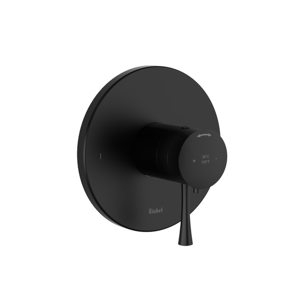 Valve complète coaxiale à 2 voies non partagée type T/P Edge (thermostatique/pression équilibrée) avec rallonge de connexion en PEX - Noir  | Numéro de modèle: EDTM44BK-EX - Produit épuisé